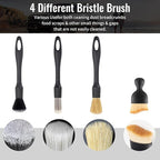 4PCS Car Detailing Brush Set, Ultra Soft Bristle Car Wash Brushes for Interior and Exterior Detailing Professional Auto Cleaning Kit for Cars Wheels Vents Car Care Accessories and Wash Equipment
