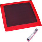 Clay Towel 3.0 for Cars, Clay Bar Towel Scratch-Free Autocare Detailing Polishing, Removing Tar Paint Tree-sap Guano Contaminants, Fine Grade, 12" x 12", Red, Mesh Hollow Ver.
