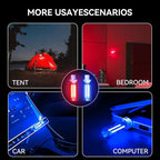 4 PCS USB Night Light, Touch Dimmable Mini USB LED Car Interior Ambient Lights, Portable Plug-in Glass Bottle Night Lamp for Car, Tent, Desk, Bedside (2RGB&1Red&1Blue)