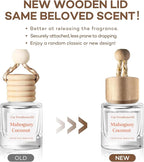 C Classy Hanging Car Air Freshener 2 Pack, Mahogany Coconut Essential Oil Diffuser, Long-Lasting Fragrance, Cute Glass Bottle Car Accessories for Women & Men, Made in USA
