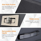 Noaman Leather Trunk Organizer for SUV - Large Car Trunk Storage Organizer with Lid and 2 Removable Dividers, Foldable Car Organizers and Storage Box for Sedan with 2 Metal Locking Clasps Black.