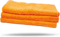 Maxshine 16" x 16" Universal 3-Pack 500GSM Orange Edgeless Microfiber Towel – Ultra-Soft & High Absorbency – Ideal for Car Detailing, Polishing & Finishing – Scratch-Free, Lint-Free Cloth