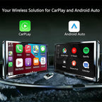 CrystalSync Elite Wireless CarPlay Adapter for Apple i-Phone i-OS 10+ and Android Auto, Mini Edition, Converts Factory Wired to Wireless, Plug and Play