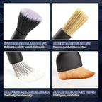 7PCS Car Detailing Brush Kit - Ultra Soft Boars Hair Car Interior Detailing Brushes, Includes 4 Different Brushes, Multi-use for Cleaning Interior or Exterior - Perfect Car Accessory Gift
