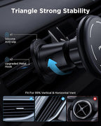 PISEN Mag-Safe Car Mount Charger - Qi2 15W Magnetic Car Phone Holder, 15W Wireless Qi2 Car Charger Mag-Safe Phone Holder, Car Vent Phone Mount Magnet Car Phone Holders for iPhone 16 15 14 13 12 Series