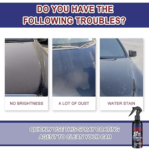 Spray Coating Agent, Multi-Functional Coating Renewal Agent, Car Fast-Acting Coating Agent Spray, 3 in 1 High Protection Quick Car Coating Spray Fast-Acting