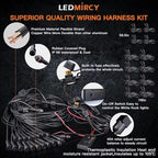 White Rock Lights,LEDMIRCY R1 Pure White LED Rock Lights Kit with Switch Wire Harness 20PCS for Trucks Off Road Boat Underglow Light Trail Rig Lights High Power Under Body Waterproof Shockproof Light