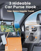Magsafe Phone Holder for Backseat, Hideable Storage Key Bag & Bendable Strong Magnetic Seat Phone Holder for Kids iPhone 15 Pro Max