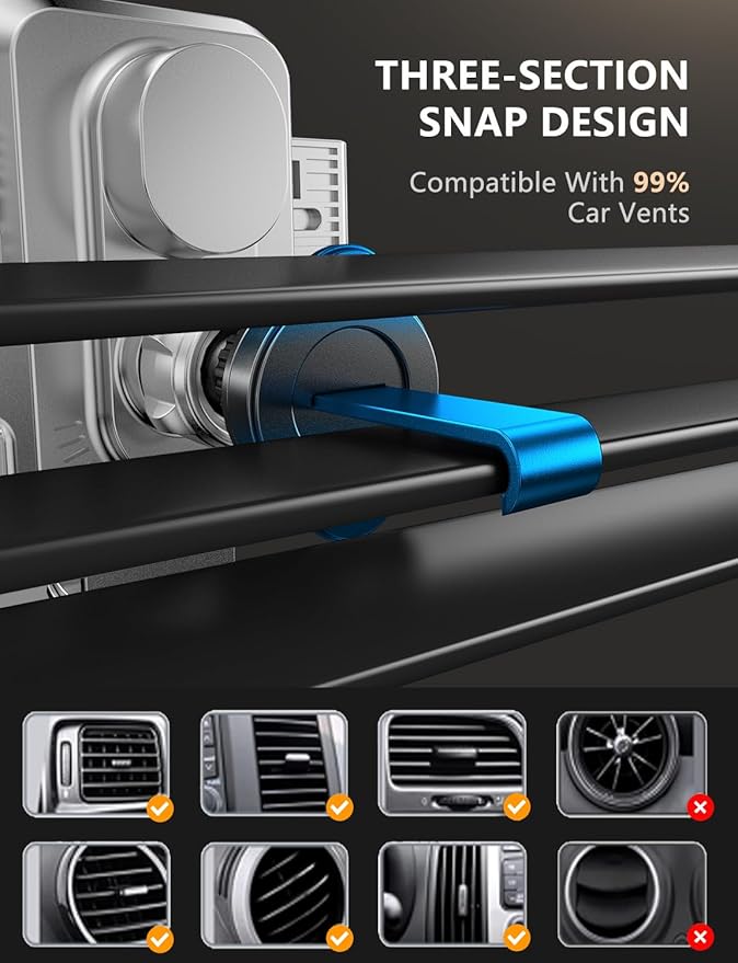 JOYMASS Wireless Car Charger, Phone Holders for Your Car, 15W Auto Clamping Phone Mount Car Accessories for iPhone 16 15 14 13 12 Mini Pro Max, Samsung Galaxy S24 Ultra S23 S22+ Note 20, etc - Silver