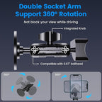 Kaishengyuan Magnetic Phone Mount Compatible with 2024-2026 Toyota Tacoma & 2025-2026 4 Runner, 360° Rotation Metal Phone Holder Cradles Bracket Stand for All Smartphones