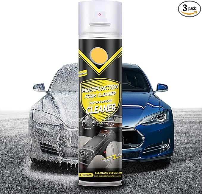 Shima Multifunctional Car Foam Cleaner, Magic Foam Cleaner, Shima Foam Cleaner, Large Capacity Multifunctional Foam Cleaner, Powerful Decontamination Foam Cleaner for Car and House (650 ml)