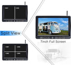 Digital Wireless Backup Camera System Kit,HD 1080P & IP69 Waterproof Wireless Reverse Rear View Camera + 7’’ DVR Split Touch Monitor, Recording for RV/Truck/Trailer/Motorhome-ZEROXCLUB B701