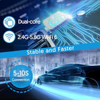 Carplay Adapter & Android Auto Wireless Adapter, USB + Type-C Dual Interface, 2 in 1 Auto Car Play Wireless Dongle for OEM Wired Carplay Car with iPhone iOS 10+ / Android 11+