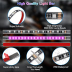 8PCS Motorcycle RGB LED Light Kit with Handlebar Switch Brake Turn Signal, Multicolor Underglow Lights with APP/RF Remote, Neon Strips 12V Waterproof for Sport Bike, Cruiser, Street & Dirt Motorcycle