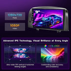 4+64GB Android 15 Car Stereo for Hyundai Santa 2004-2008 Wireless Carplay Android Auto 9" Touch Screen Car Radio Dash Kit with GPS WiFi Bluetooth SWC DSP EQ Mirror Link Backup Camera