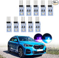 NJSBYL Blue-Purple Interior Ambient Lighting LED Circuit Board for 2016-2022 B-MW X1 F48, 2010-2017 5Series F07, 2012-2015 7Series F01 Coupe Sedan SUV Door Handle Trim/Storage/Pocket Atmosphere Light