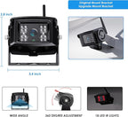 ZEROXCLUB Digital Wireless Backup Camera System Kit, IP69K Waterproof Wireless 2 Rear View Camera + 7’’ LCD Dual Split Monitor for RV/Truck/Bus/Camper/Trailer (WX02)