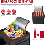MEI&CO Car Trunk Organizer - 2.5mm PP Board Built, 35L Leakproof Cooler, 105L Capacity, 2 Tie-Down Straps, 4 Adjustable Dividers, Foldable Design for SUVs, Trucks, and Cars