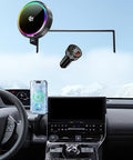 Qi2.2 25W Magnetic Car Mount Charger for 2023 2024 2025 Toyota BZ4X / Subaru Solterra Accessories,for Cell Phone Holder 8/12.3 Inch Screen Fixed Clip with Cooling Fan＆54W Fast Adapter