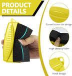 2PCS Tire Dressing Applicator, Car Tire Applicator Dressing Shine Sponge, Reusable Tire Dressing Applicator Pads with Lid, Wheel Applicator Foam for Car Detailing Cleaning (Yellow)