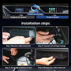 Wireless CarPlay Android Auto Decoder Retrofit Kits Compatible with Lexus ES200 ES250 ES260 ES300 ES350 for Knob Controller from 2015-2020, Supprot Navigation, Mirror Link, Back-up Camera