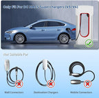 NACS to CCS1 Charging Adapter, 500A/1000V 250 kW DC Fast Charger Adapter Compatible with Tesla Superchargers Stations, Electric Vehicle Charging Adapter for Ford, Rivian, GM, Volvo, Polestar EVs