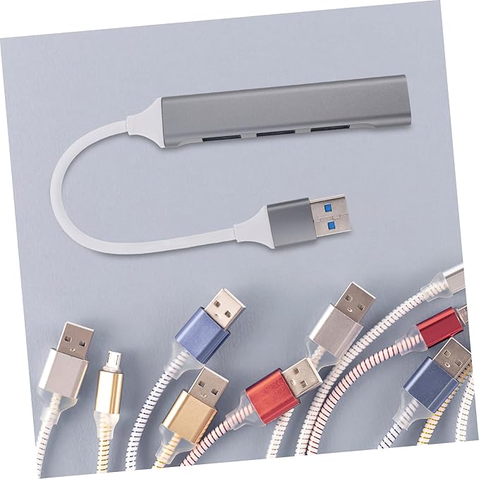 KALLORY USB Hub Ports Expansion for Laptop Desktop Car Gaming Keyboard Mouse Accessory Hub USB Extender
