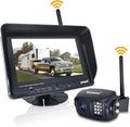 1080P Wireless Backup Camera System for RV, Trucks & Trailers – 7” HD Monitor, Stable Digital Signal up to 980ft, IP69 Waterproof Rear View Camera with Night Vision, Easy Install Kit