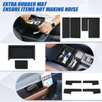 7pcs Center Console Storage Organizer Sunglass Holder for Ford Maverick 2022-2026, with Door Handle Storage Organizer, Center Console Armrest Organizer Set Fit Maverick Accessories
