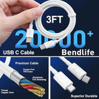 USB C iPad Fast Charger,2018-2026 iPad Charger Fast Charger Wall Block with 3FT USB C to C Cable Cord for iPad Pro M5/M4/13/12.9/11,iPad Air M4/M3/M2/4th/5th Gen,Mini 6th/A17 Pro,iPad 10/A16