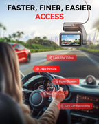 REDTIGER F4 4K Dash Cam Front, 2.2 inch Mini Car Camera, 2160P UHD Touch Screen, Voice Control, Included 32GB Card, Night Vision, Built-in GPS, WiFi APP Control, Loop Recording, 24H Parking Monitor