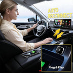 Sunweyer 2026 Latest Wireless CarPlay & Android Auto Dongle 2 in 1 Auto Connect Box,USB Type-C Port,Supports Online Updates Wired to Wireless Adapter (S40) (S42)