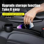 2 Pack Universal Dual Car Seat Gap Filler with Cup Holder, Car Gap Plug Seat Fillers with Cup Holders Odorless Black-Carbon Fiber Texture for Cars SUV Trucks, Console Side Gap Organizer Storage