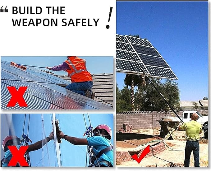 Telescopic Window Cleaning Pole with Water Fed Brush - Extendable Cleaner for Conservatory Roofs & Photovoltaic Panel Cleaning, Ideal for Trucks & Windows.,20FT/6M