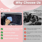 Car Screen Cleaner, 4.1''×4.1'' Microfiber Dashboard Wipes, Square Microfiber Cloth, Car Display Wipes,Vehicle Screen Cleaner Tool universal for Car Dashboard Car Display Car Interior Tools (Pink)