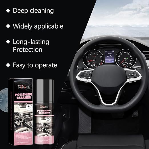 Car Interior Cleaner, Polishing Cleaner Car Interior, 2025 New Upgrade Vehicle Interior Polish Detailer Spray