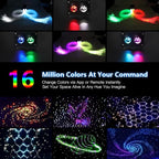 Upgraded 20W Starlight Headliner Kit Twinkle+Sound Activated 900pcs 0.03in 9.8ft Cable Fiber Optic Light APP/Remote Control for Car Home Star Ceiling Decoration