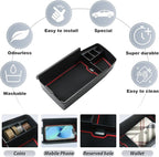 SKTU 2022 2023 Chevy Bolt EUV Center Console Organizer 2023 Chevy Bolt EUV LT/Premier Insert ABS Black Materials Tray 2023 Chevy Bolt EUV Accessories with Coin Holder (Red)