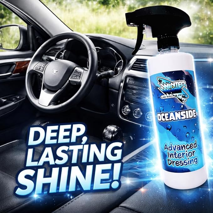 Winter White Oceanside Advanced Interior Dressing – Car Dashboard Cleaner & Protectant, Vinyl Plastic Rubber Conditioner, Non-Greasy Interior Spray for Dash, Panels & Consoles – 16 oz (Pack of 1)
