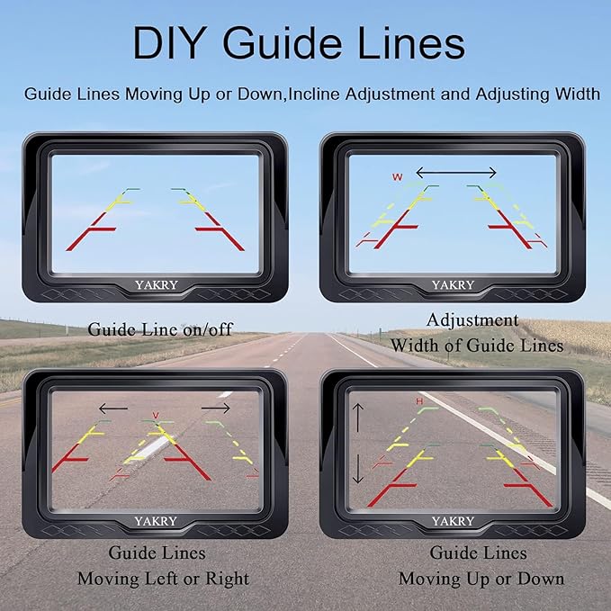 HD 1080P Backup Camera for Cars, Trucks, SUVs, RVs - Night Vision, Waterproof, Wide Angle, Easy DIY Installation, Includes 4.3” LCD Monitor for Safer Parking