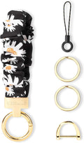 WEESMILE Keychain Wristlet, Stretchy Key Chain for Car Keys with D ring, Cute Scrunchie Wrist Bracelet for Women Men