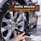 6pcs Car Detailing Brush Set, Soft Medium and Hard Bristle Automotive Cleaning Brushes Multi-Use Car Interior Detail Dust Brush Tools for Auto Truck SUV RV Motorcycle Leather Exterior