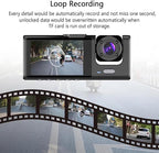 Dash Camera for Car Security Camera Dash Cam Mini Car Recorder 2 Inch Screen Front and Inside Dual Car Cameras 1080P with WDR, Night Vision, G-Sensor Auto Lock, Loop Recording
