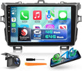 8-core 4G+64G Car Stereo for Toyota Corolla 2009-2013 with 9-Inch 1280P QLED Touchscreen 5G WiFi, Android Car Radio Carplay Android Auto BT5.1 DSP/Hi-Res Audio 5GWifi SWC GPS Backup Camera
