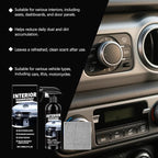 Multipurpose Interior Car Cleaner, Car Cleaning Kit, Upholstery Cleaner for Leather, Vinyl, Dashboard, Removes Dirt, Grease and Stains, Restores Gloss, Refreshed Scent (4Pcs)