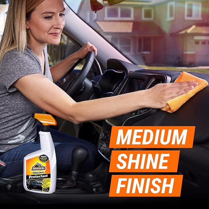 Armor All Original Protectant Spray and Refill, Interior Car Cleaner with UV Protection Against Cracking and Fading, 28 Fl Oz Bottle, 64 Fl Oz Refill