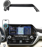 PZK Car Phone Holder for Toyota Highlander Hybrid Lmited/Platinum 2020-2024 2025 Accessories Only for 12.3-inch Screen Magnetic 15W Fast Wireless Charger Car Phone Mount (Not Fit 8-Inch L/LE/XLE)
