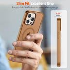 SUPFINE Magnetic for iPhone 15 Pro Max Case (Compatible with MagSafe) (Military Grade Drop Protection) Translucent Matte Shockproof Phone Cover,Brown