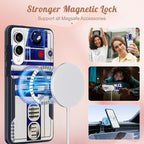 for Samsung Galaxy S25 Edge Case - Compatible with MagSafe Women Girls Boys Cute Magnetic Protective Phone Cover Cool Blue Unique Heavy Duty Shockproof Design for Samsung S25 Edge Case