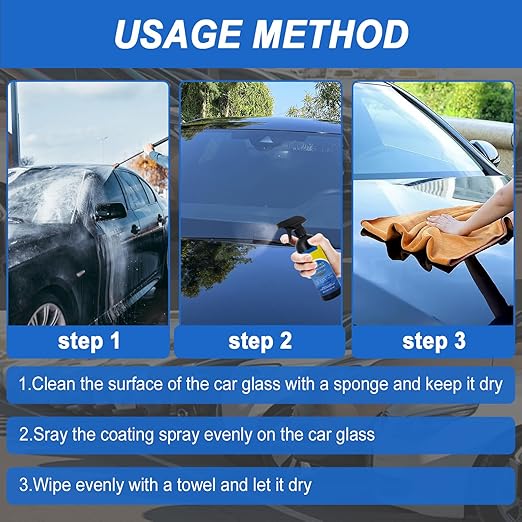 Car Coating Spray,16.9oz Quick Effect Coating Agent, Advanced Car Quick-Acting Coating Agent Sprays,Scratch Wax Coatings Spray Waterless Wash,Oil Film Emulsion Glass Cleaner, Hydrophobic Coating(2Pcs)